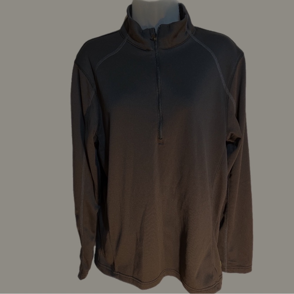 Spyder Solid Gray Black‎ Fleece Lined 3/4 Zip up size medium